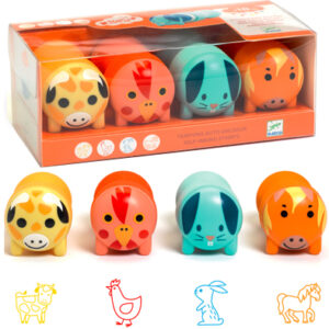 Timbres Animales Granja 4 pz