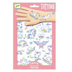 Tatuaje Unicornio con Glitter