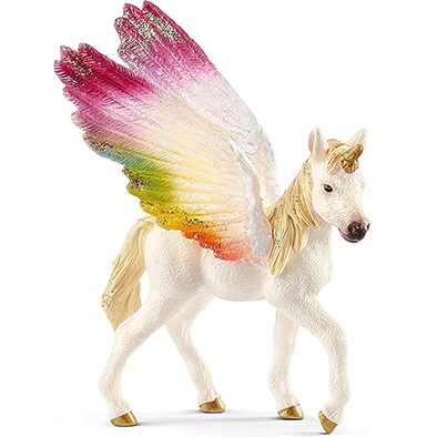 Figura Mágica Unicornio Arcoíris Alado, Potro