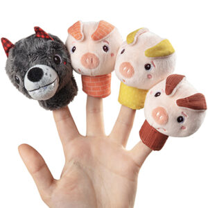 Títeres Dedo 3 Chanchitos 4 pz