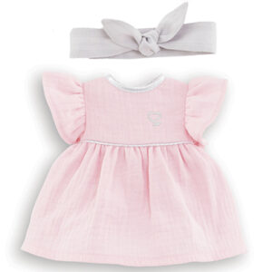 Ropa Vestido Rosa y Cintillo 36 cm