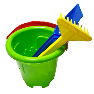 Balde con Pala y Rastrillo