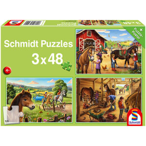 Puzle 3 x 48 pz Caballos Favoritos