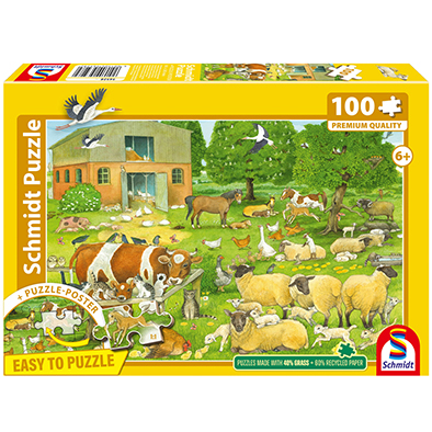 Puzle 100 pz Animales en la Granja