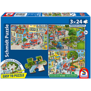 Puzle 3 x 24 pz Brigada de Incendios