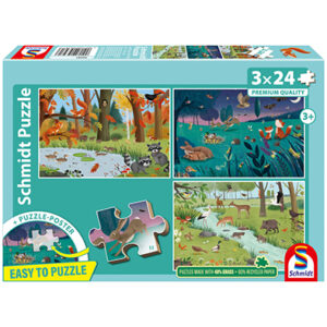 Puzle 3 x 24 pz Animales del Bosque