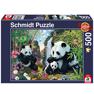 Puzle 500 pz Familia Panda
